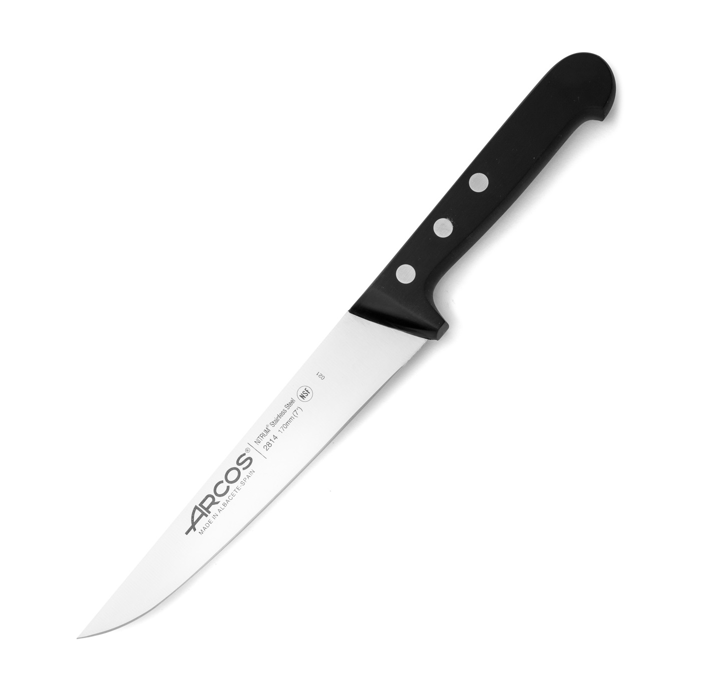 Arcos Universal kitchen knife 170 mm with black polyoxymethylene ...