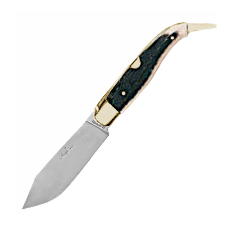 Pastora Handwerker-Taschenmesser mit Hirschgeweihgriff und Messin...