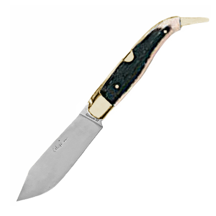 Pastora Albacete Taschenmesser mit Hirschgeweihgriff und Messingz...