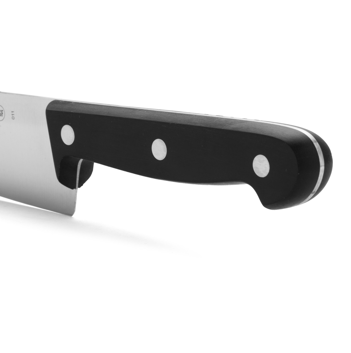 Cuchillo cocinero Arcos Universal con mango de polioximetileno negro y hoja ancha de 155 mm
