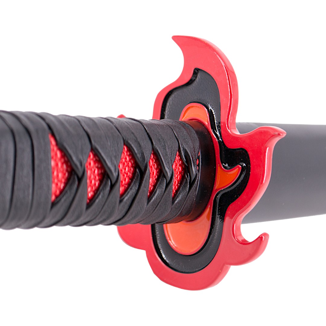 Funktionelles Demon Slayer Mingshao Katana verwendet von Kamado Tanjirou mit schwarzem Griff