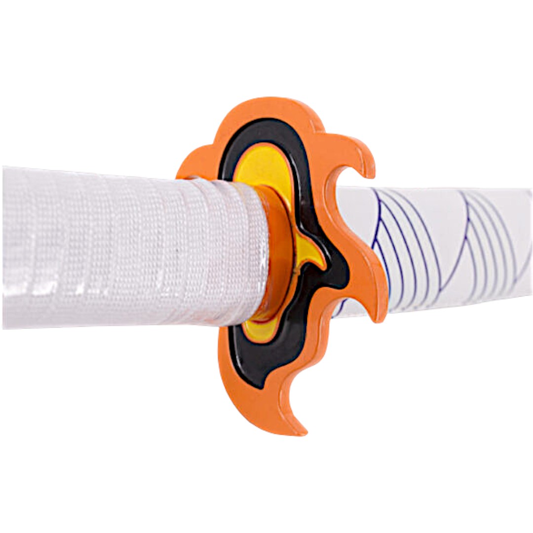 Katana Demon Slayer fonctionnel utilisé par Rengoku Kyoujurou avec manche blanc