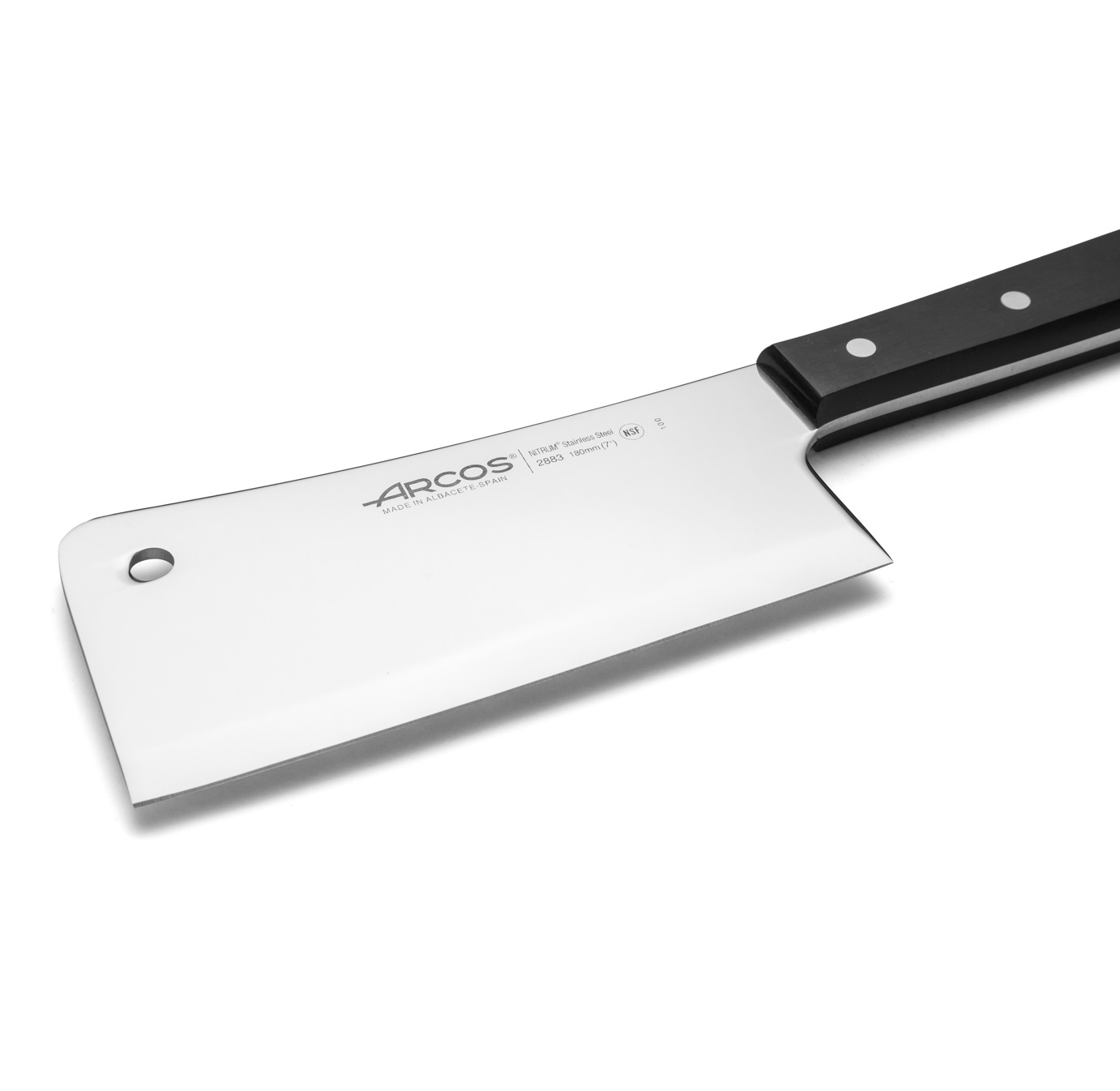 Macheta de cocinero Arcos Universal con mango de polioximetileno negro y hoja de 180 mm