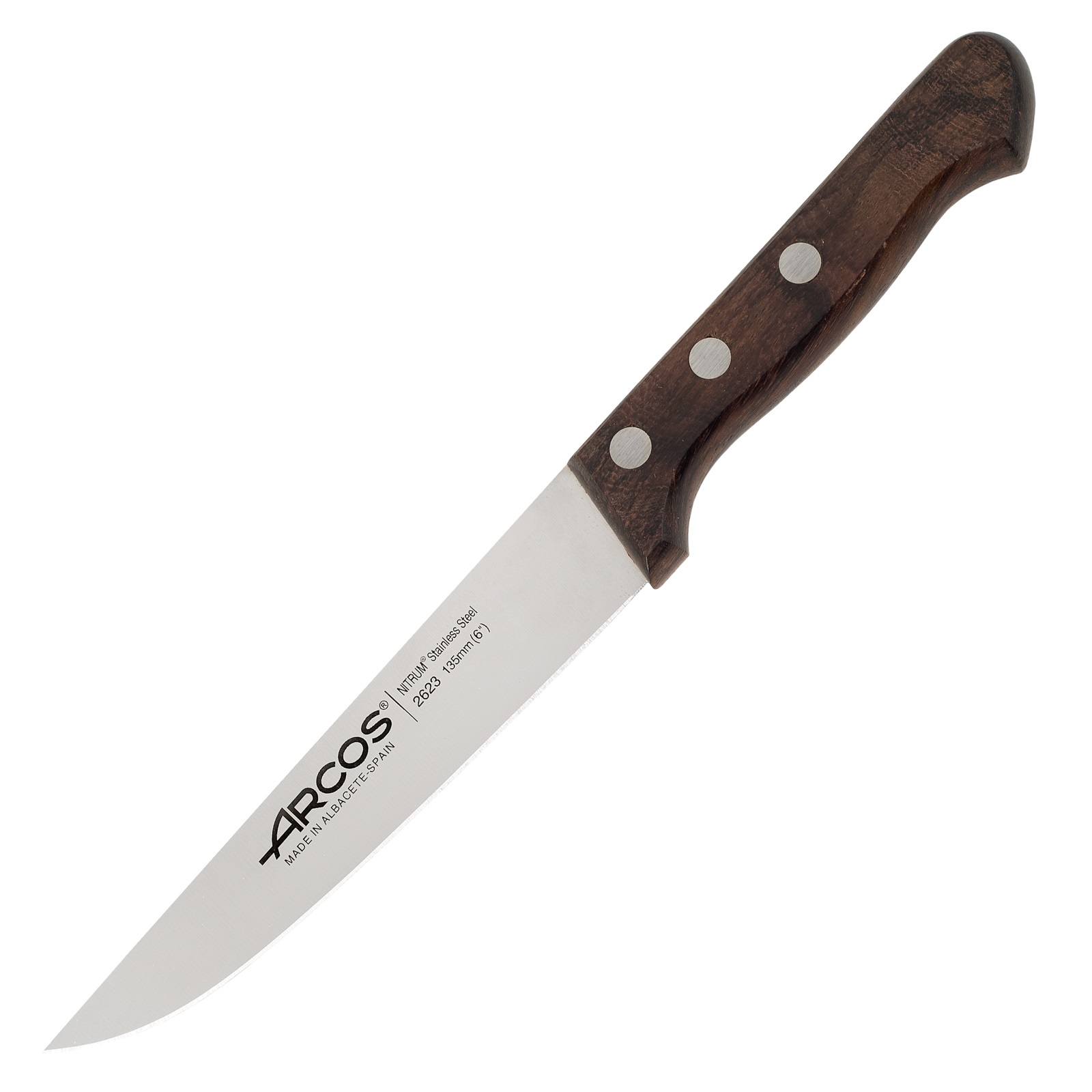 Arcos Atlántico kitchen knife with rosewood handle and 135 mm bla...