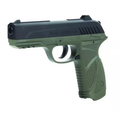 Pistola Gamo PT-85 Blowback Green CO2 com carregador duplo revers...