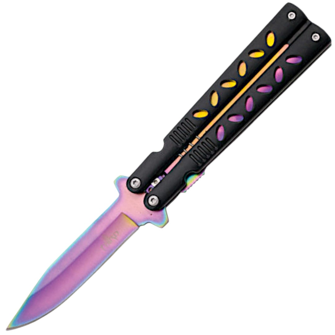Canivete borboleta rainbow K2453