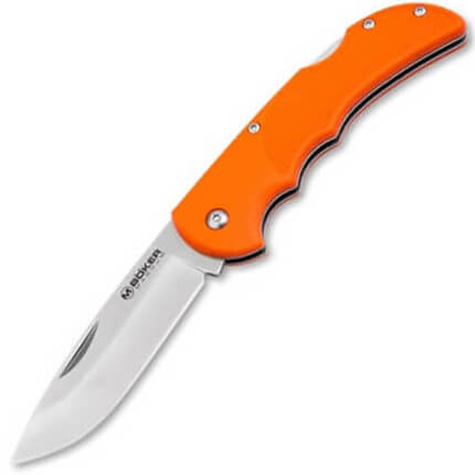 Sport taschenmesser mit Klinge aus rostfreiem stahl und ruckenspe...