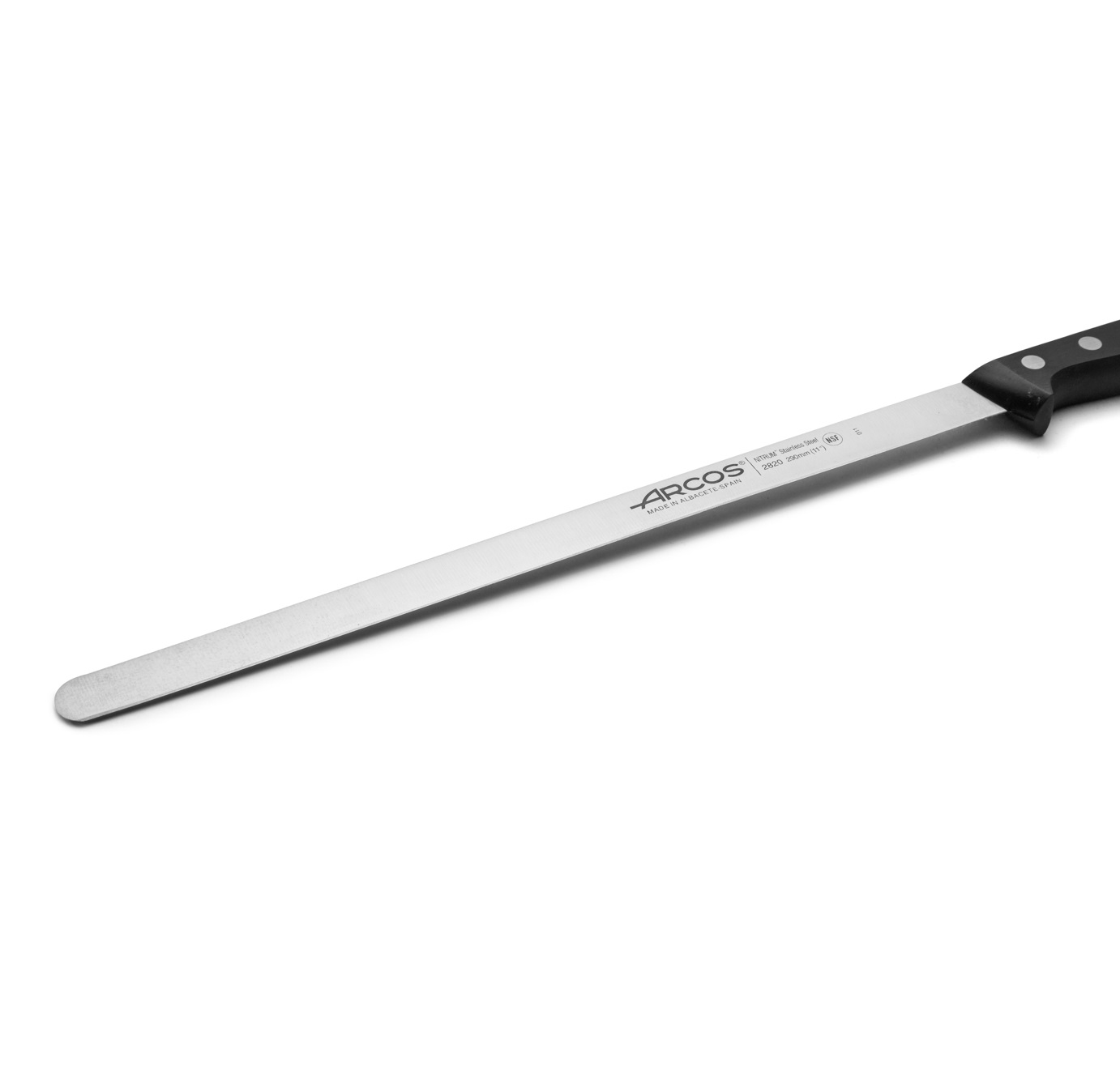 Arcos Schinkenmesser mit runder Spitze und 29 cm langer Klinge, Serie Universal, mit Griff aus Polyoxymethylen