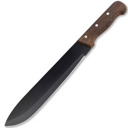 Machete mit ergonomischem griff aus wengeholz