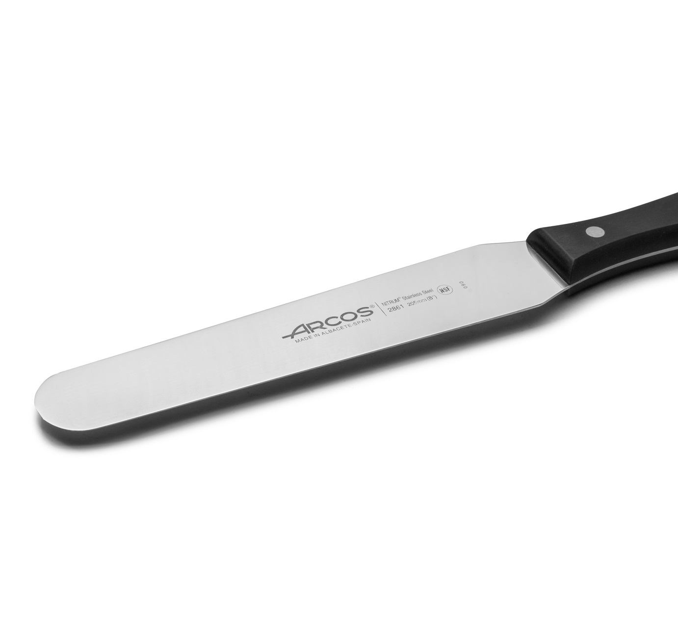 Espátula pastelera Arcos con hoja de 205 mm serie Universal con mango de polioximetileno negro