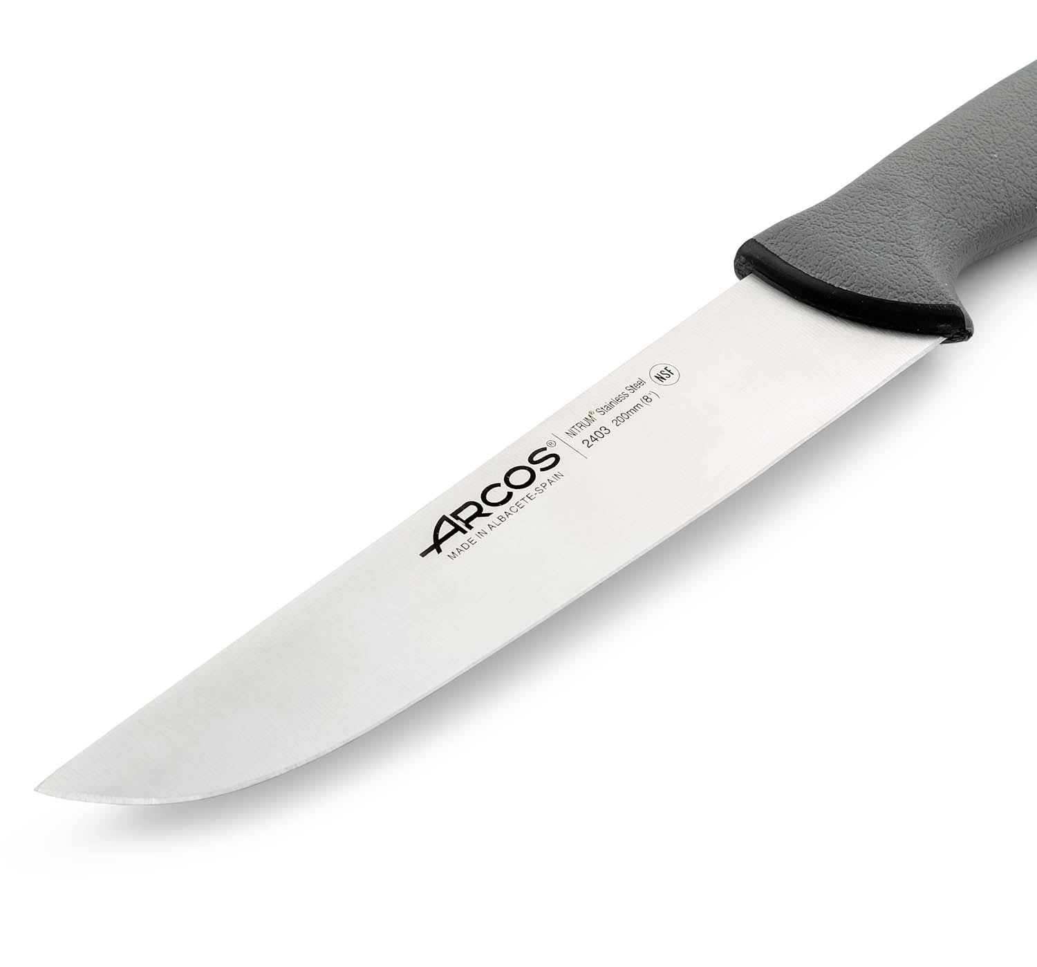 Arcos Fleischermesser mit 200 mm Colour Prof Klinge und grauem, doppelt eingespritztem Griff