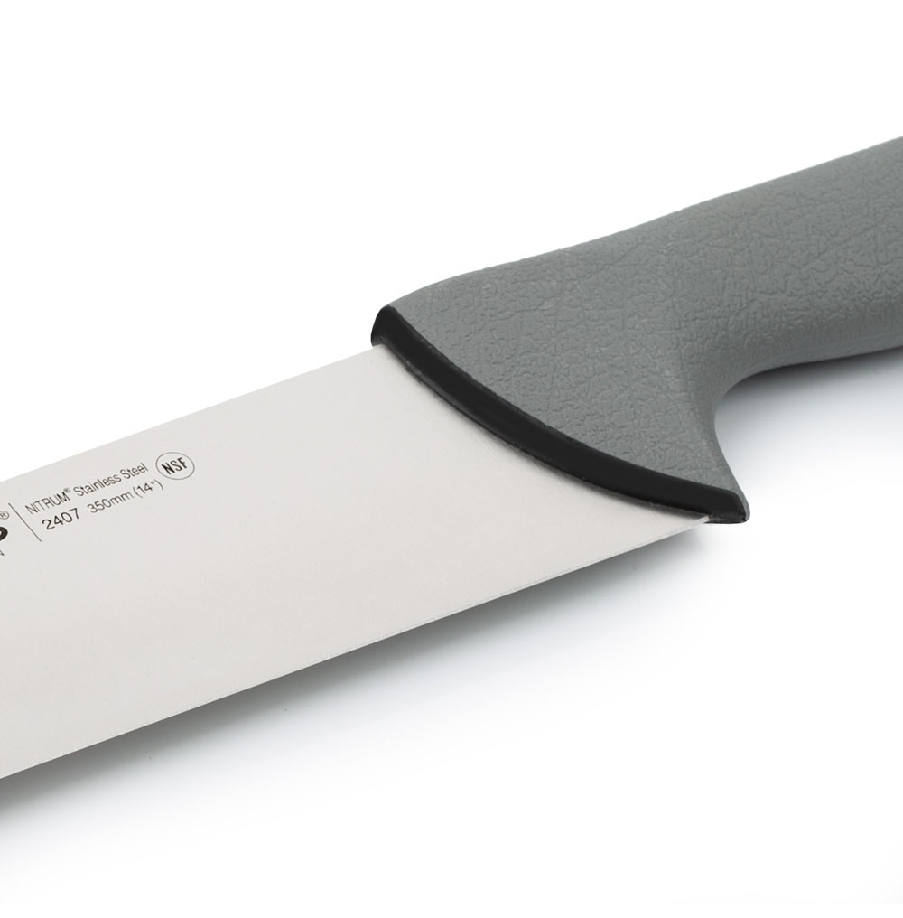 Arcos Fleischermesser mit einer 350 mm langen Colour Prof-Klinge und einem grauen, doppelt eingespritzten Griff