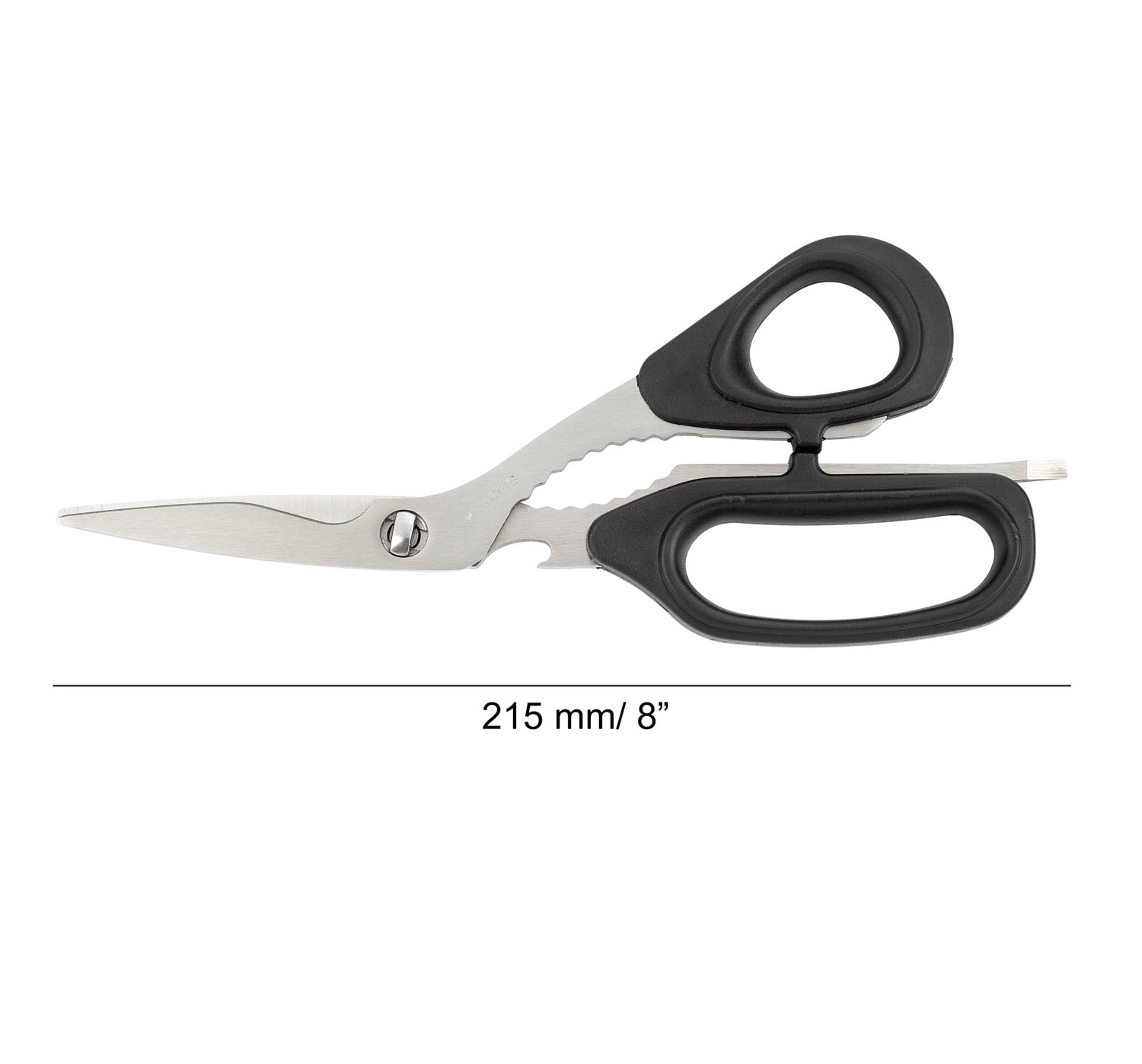 Tesoura de cozinha amovível Arcos com abridor e cabo em ABS preto