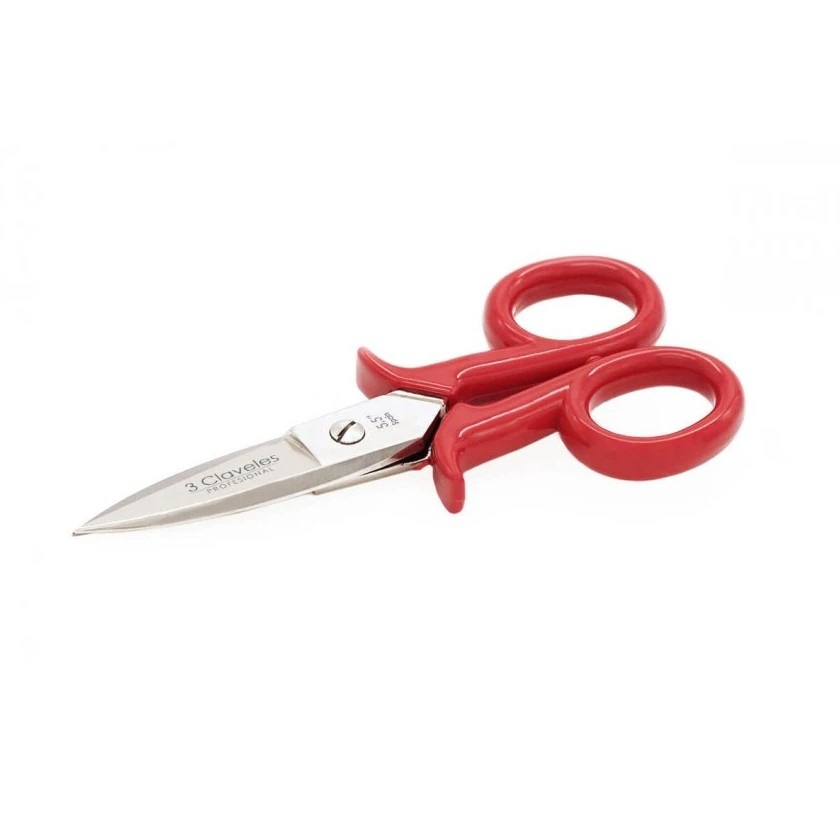 Forbici da elettricista Protec 14 cm con manico iniettato isolante rosso 3 Claveles