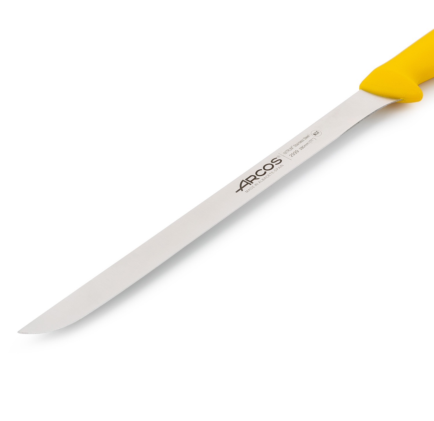 Schinkenmesser der Serie Arcos 2900 mit 28 cm langer Klinge und Griff aus Polypropylen.