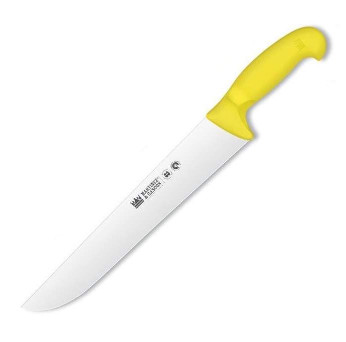 Butcher knife with a 36 cm blade and yellow polypropylene handle ...