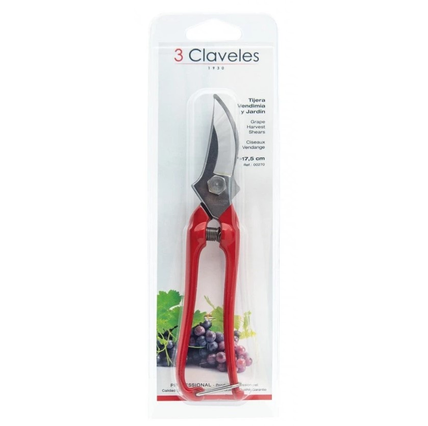 Ciseaux de récolte et de jardin 18 cm 3 Claveles