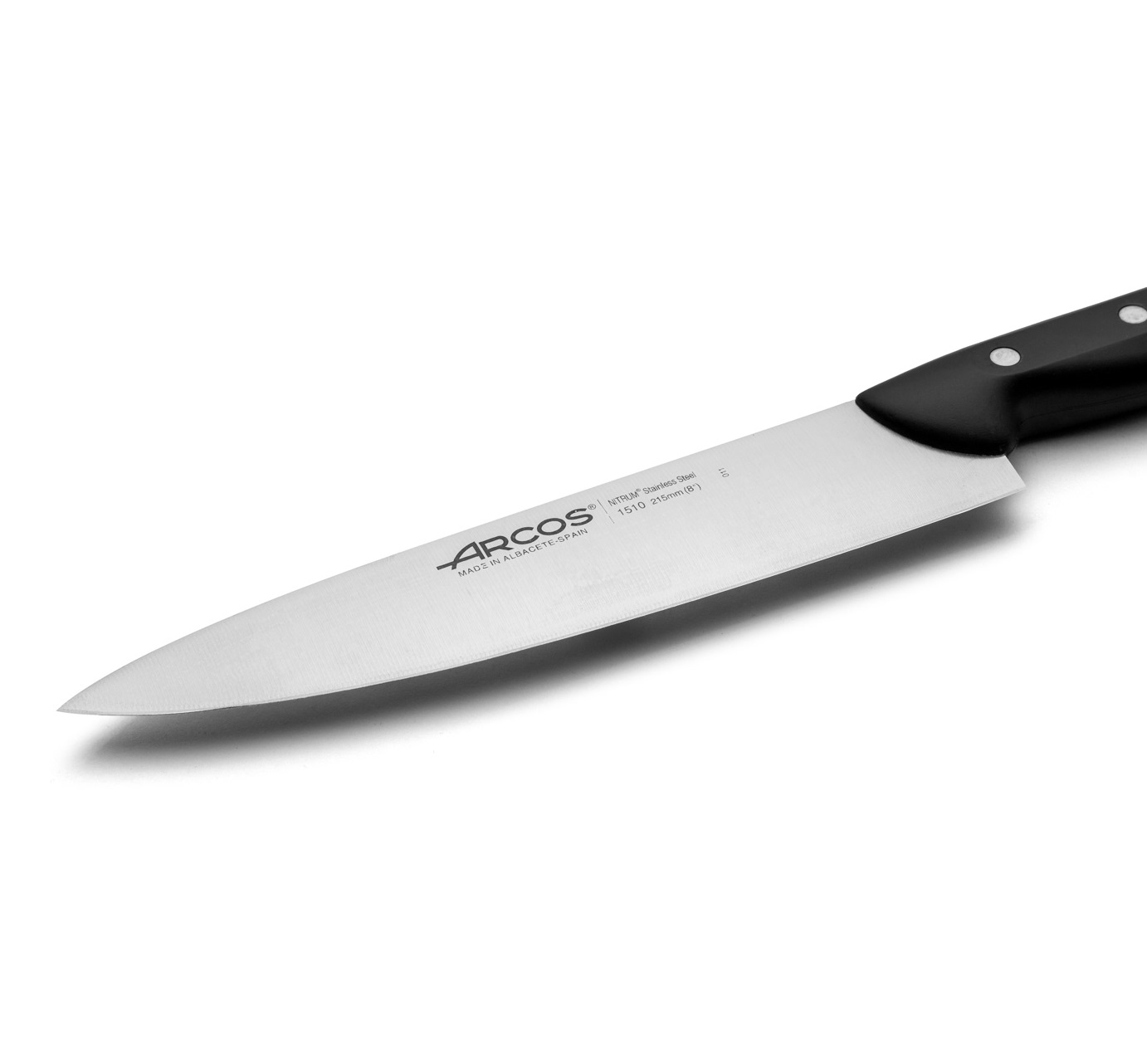 Arcos Maitre chef's knife with black polypropylene handle and 215 mm blade