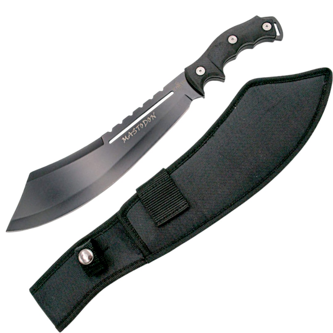 Cuchillo táctico Mastodon con hoja negra y mango de ABS