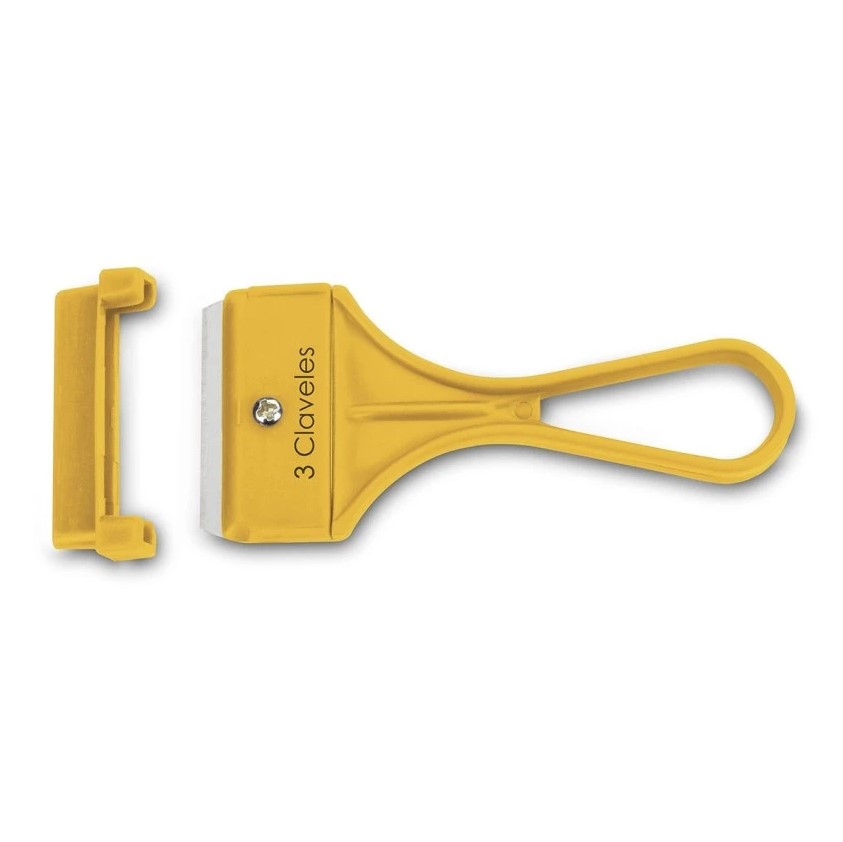 Raspador de vidro de 4 mm com cabo de nylon 3 Claveles