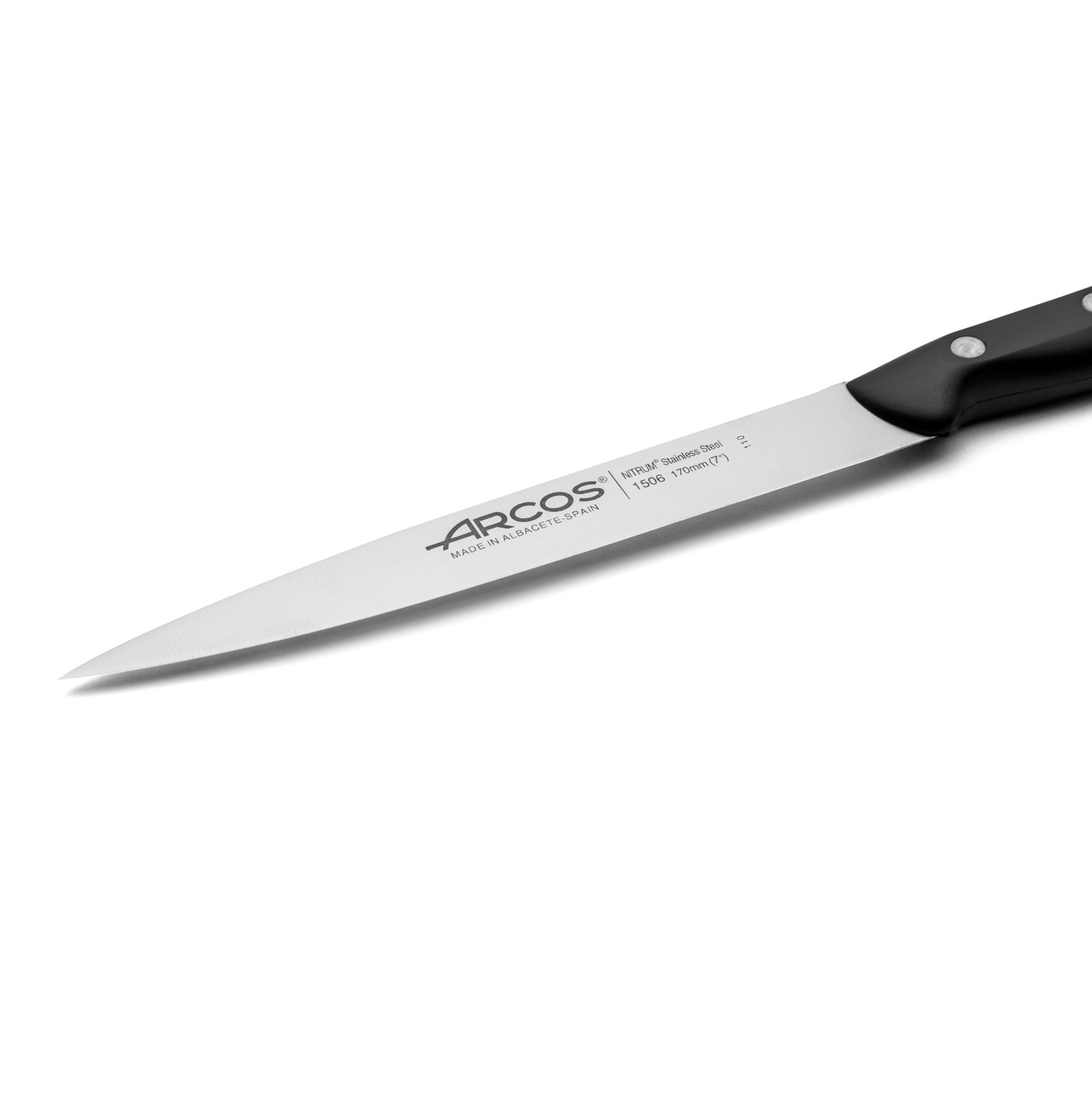 Arcos Maitre Sohlenmesser mit schwarzem Polypropylengriff und 170 mm Klinge