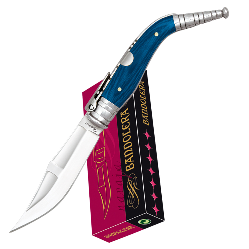 Albainox shoulder strap pocket knife with blue stamina handle