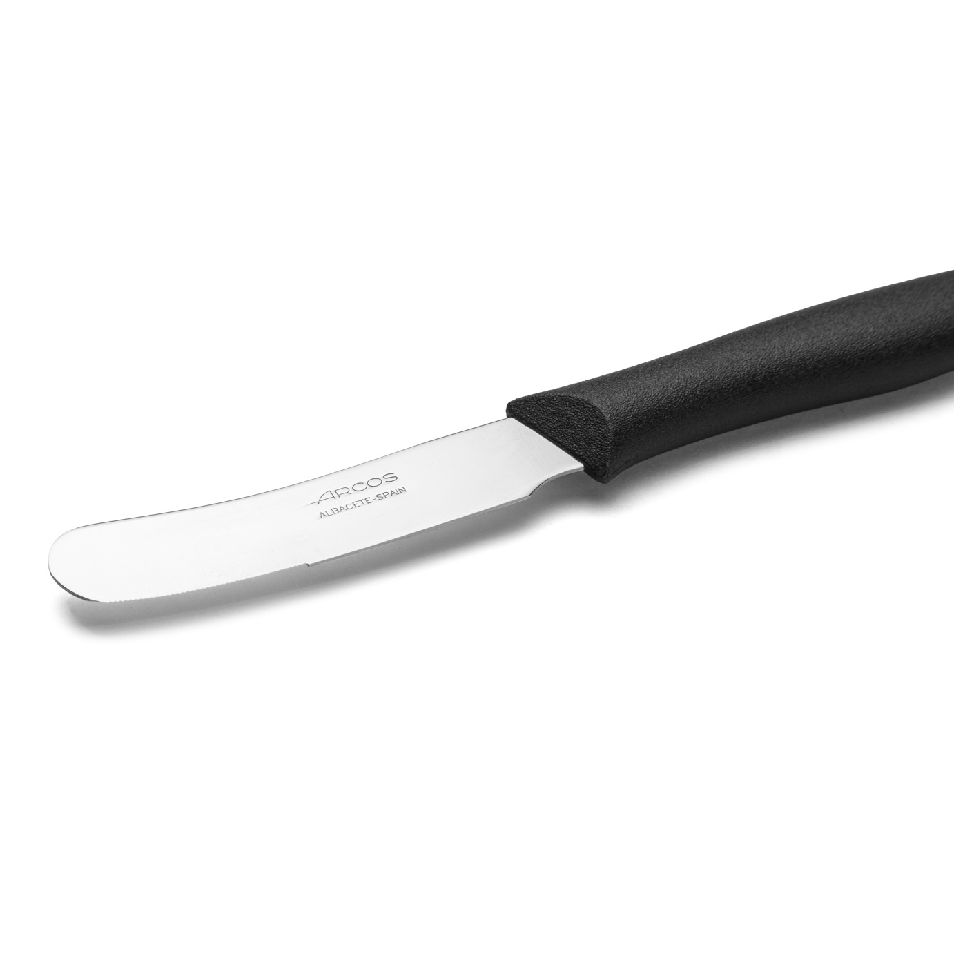 Arcos Nova butter knives with 90mm flat blade, colored polypropylene handle, 36 units