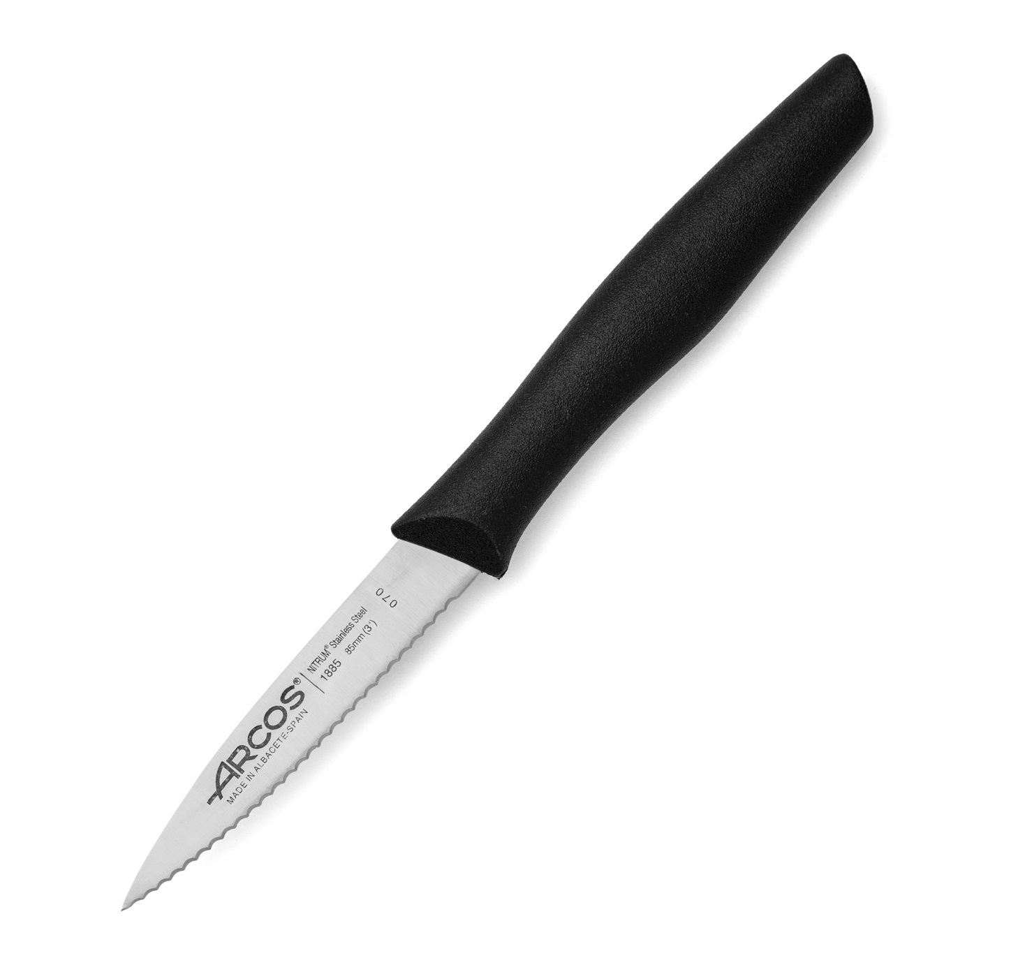 Arcos Nova Schälmesser mit 85 mm langer, spitzer und gezahnter Kl...