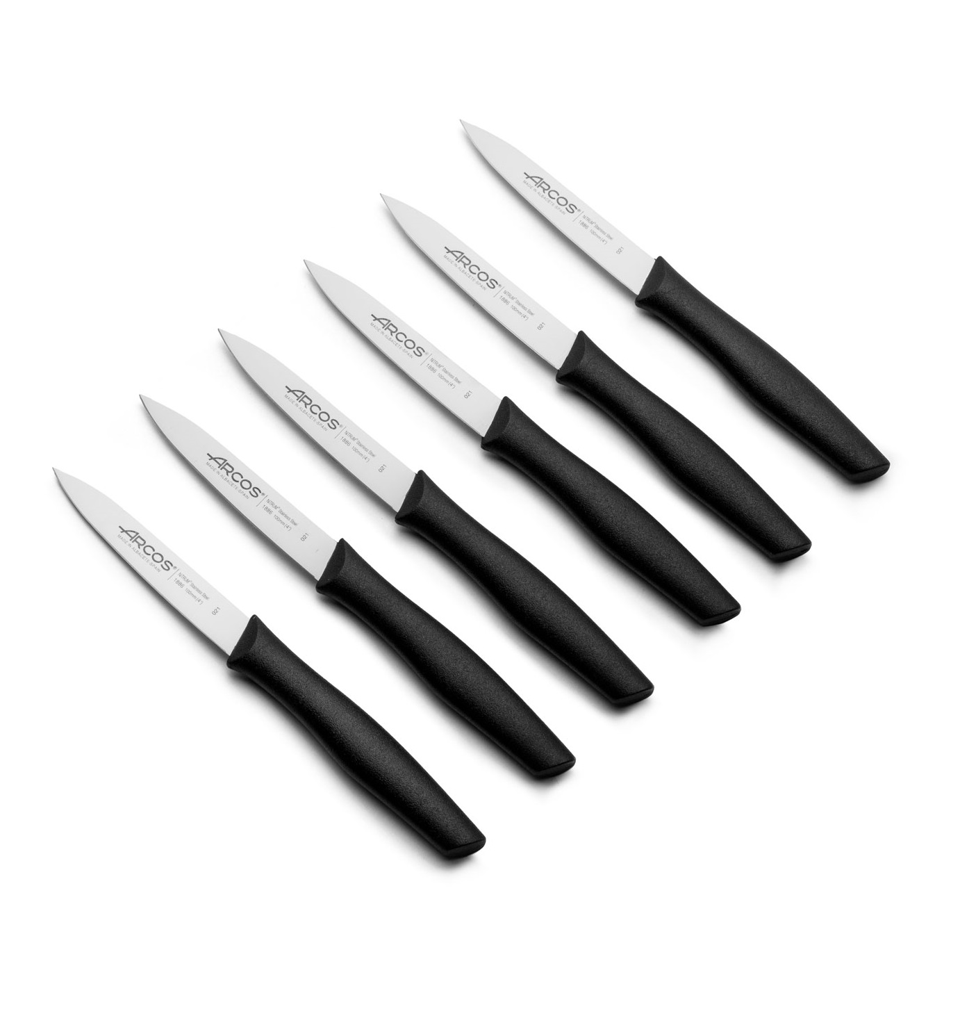 Arcos Nova set of 6 paring knives with 100mm pointed and serrated...
