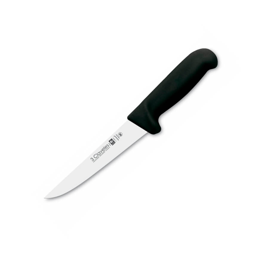 3 Claveles Cuchillo deshuesador ancho con hoja de 18 cm y mango n...