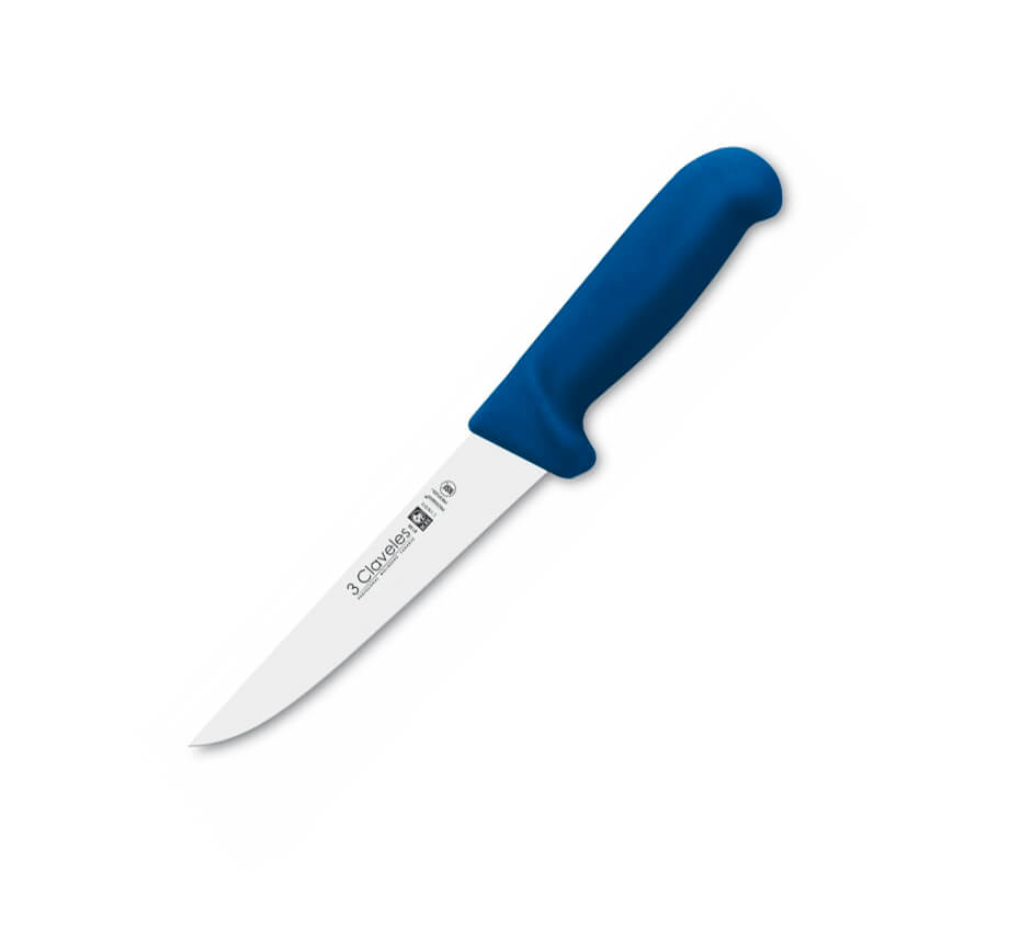 3 Claveles Breites Ausbeinmesser mit 18 cm langer Klinge und blau...