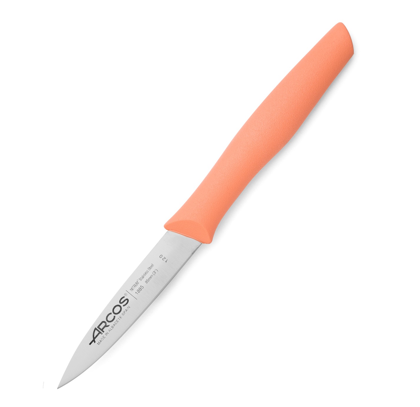 Schachtel mit 36 ​​Arcos Nova Schälmessern, 85 mm Klinge, Polypropylengriff, verschiedene Pastellfarben