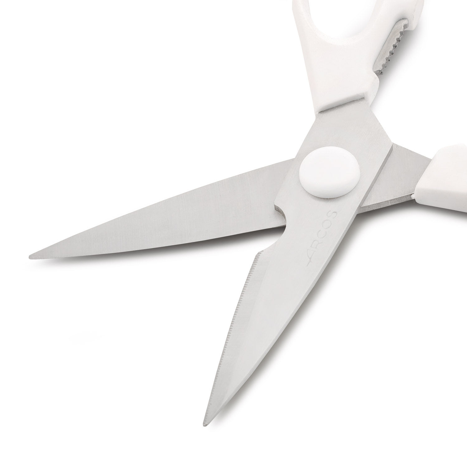 Arcos 195 mm kitchen scissors with white polypropylene handle