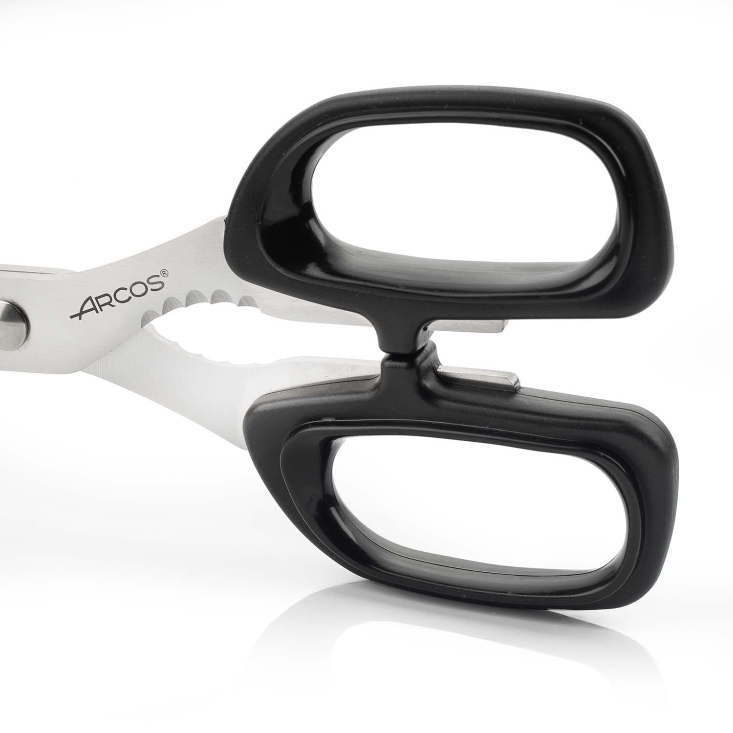 Tijeras de cocina Arcos 200 mm con mango de polipropileno negro en blister