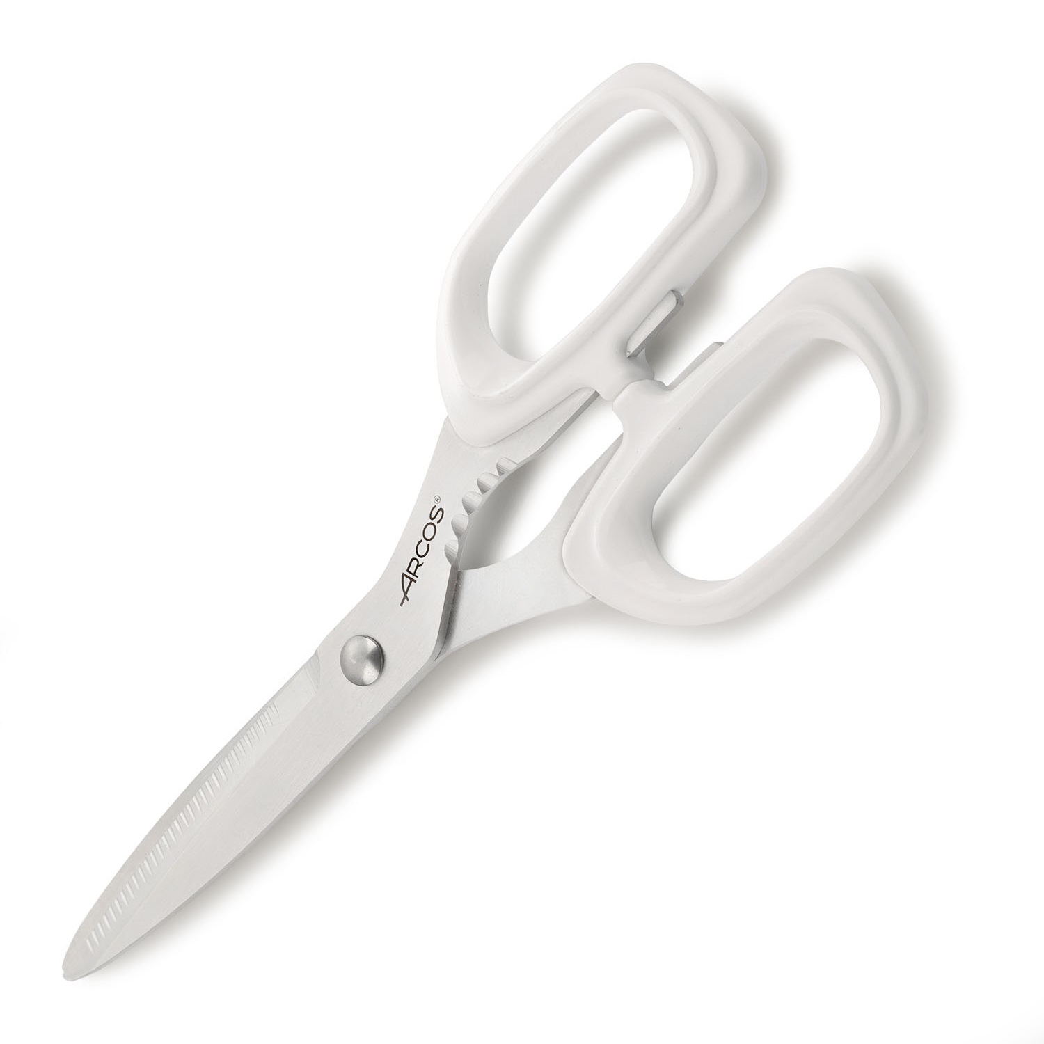 Arcos 200 mm kitchen scissors with white polypropylene handle
