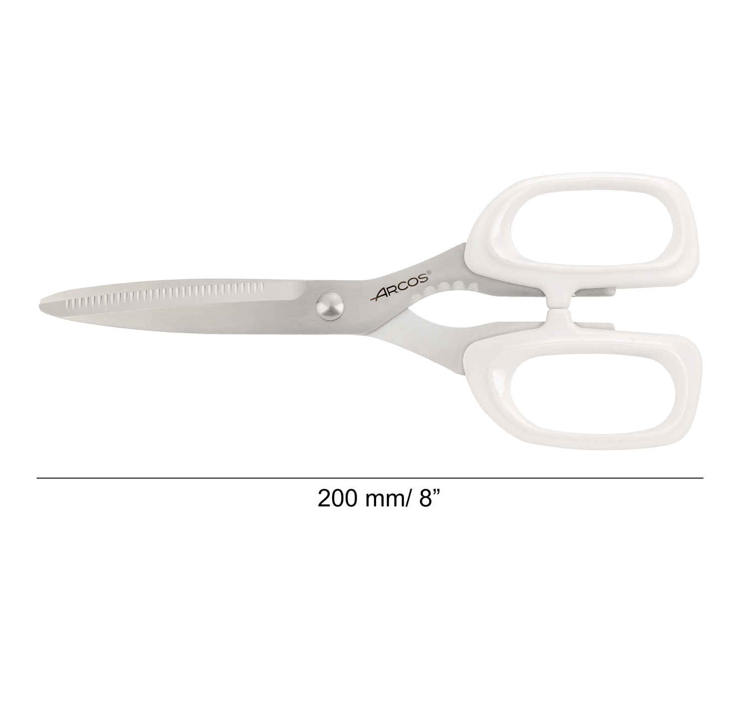 Tijeras de cocina Arcos 200 mm con mango de polipropileno blanco