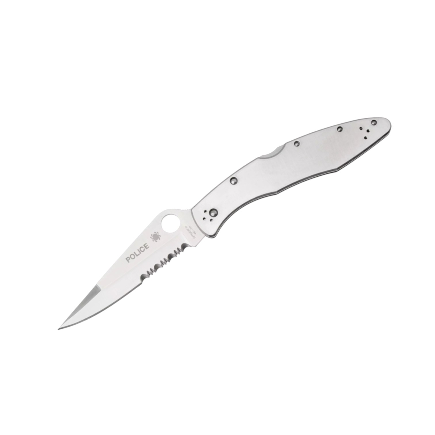 Couteau de poche Spyderco Police C07PS en acier inoxydable, lame ...