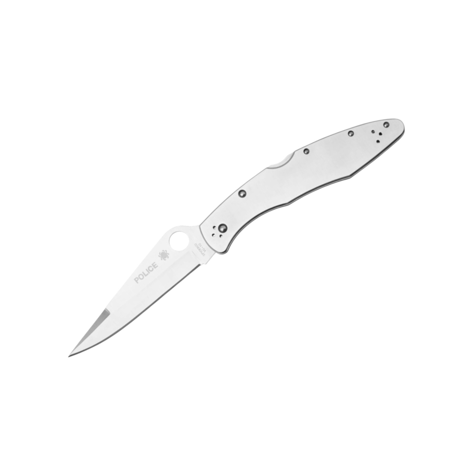 Couteau Spyderco Police C07P en acier inoxydable, lame VG10 à tra...