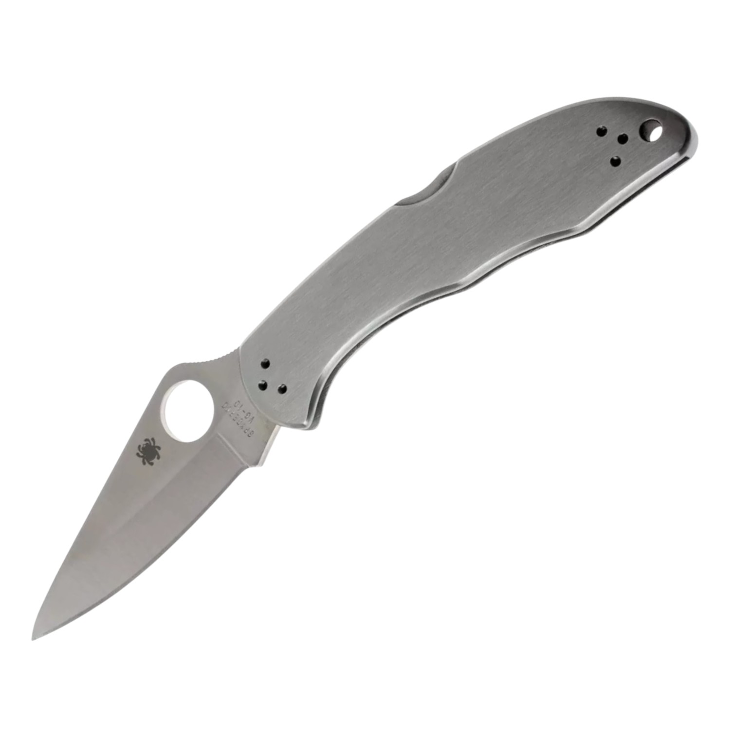 Couteau Spyderco Delica 4 en acier inoxydable C11P, lame plate VG...