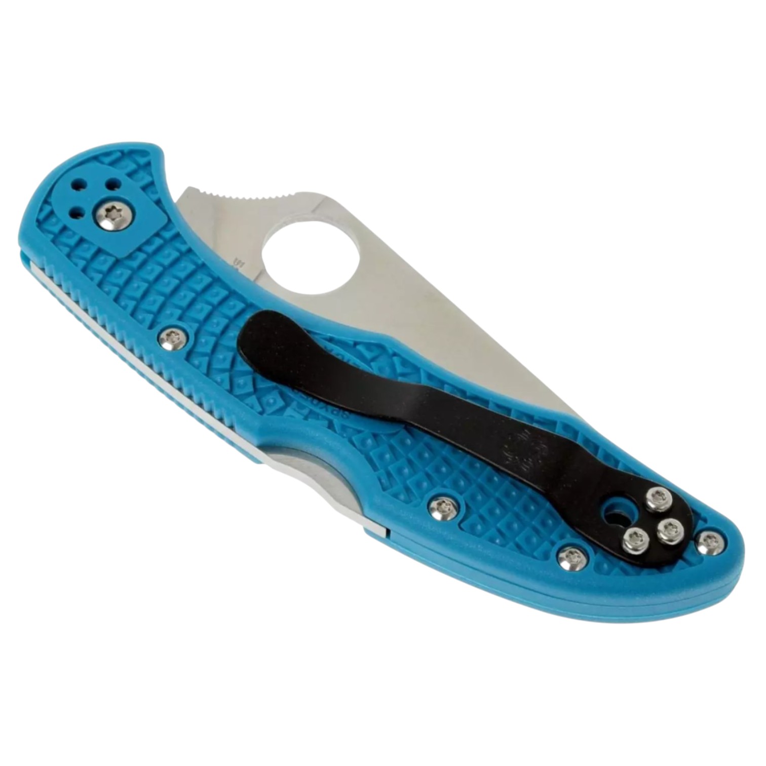 Spyderco Delica 4 C11FPBL, VG10 plain edge folding knife with blue FRN handle