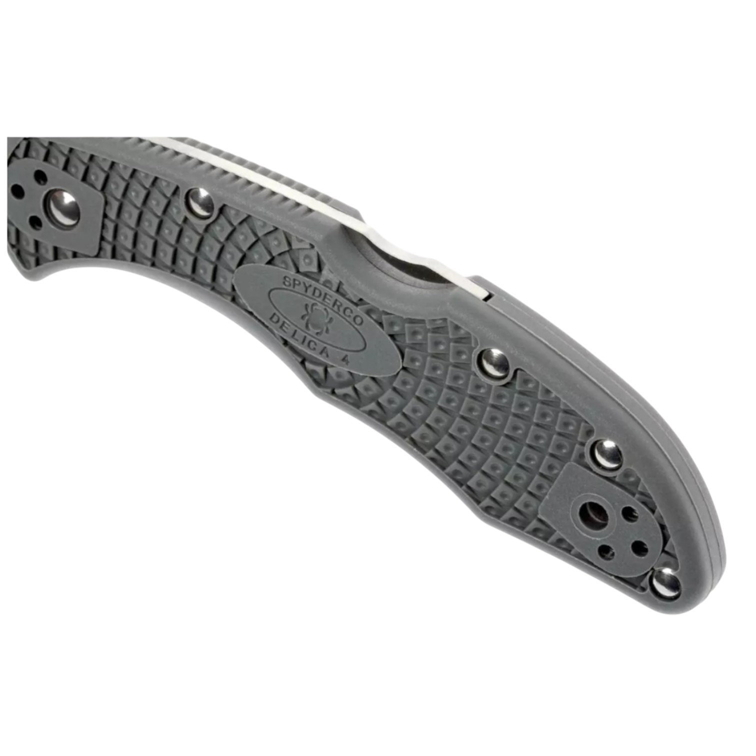Couteau Spyderco Delica 4 C11FPGY, lame plate VG10, manche en FRN gris
