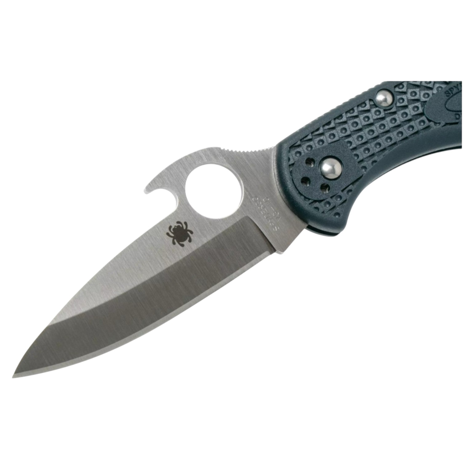 Couteau Spyderco Delica 4 C11FPGY, lame plate VG10, manche en FRN gris
