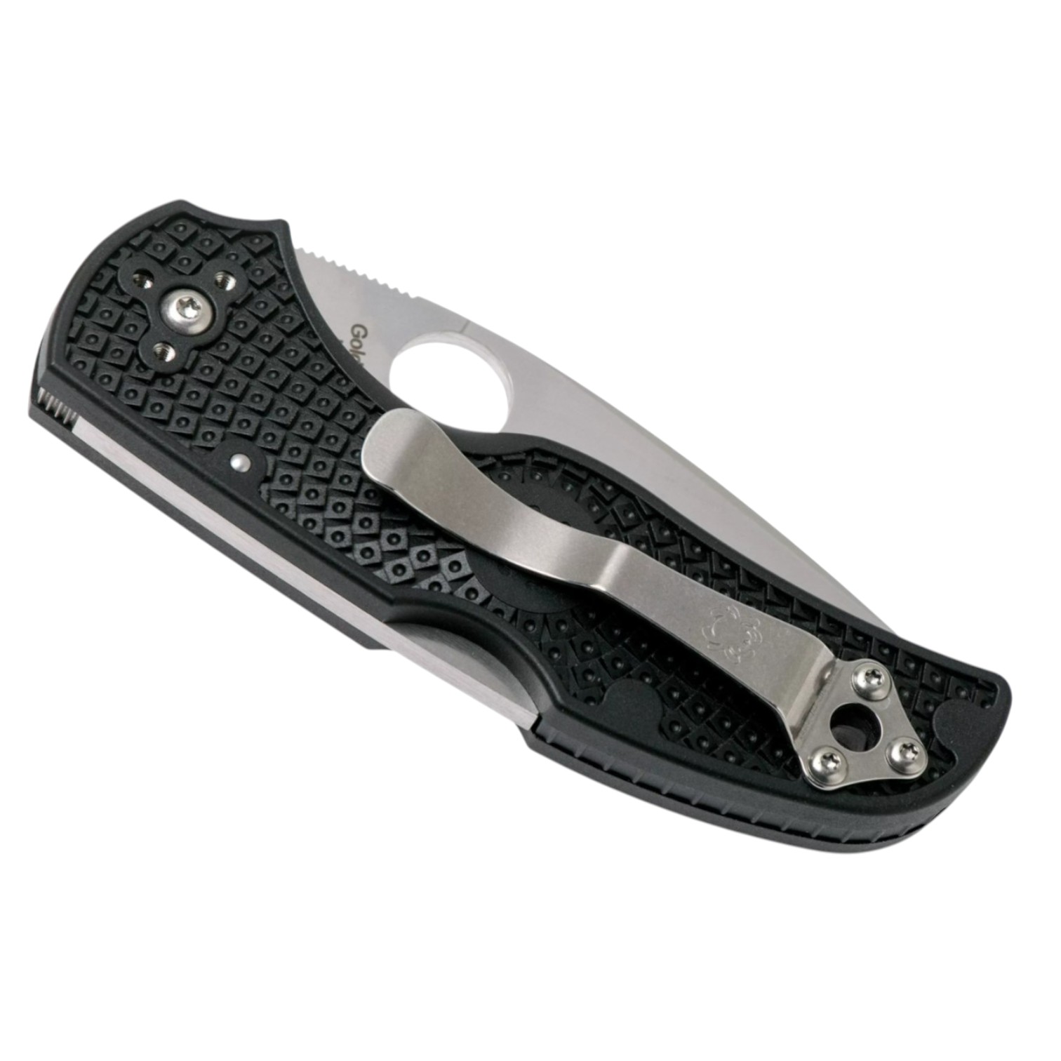 Coltello tattico Spyderco Native Lightweight C41PBK con impugnatura in G-10 nero e lama a filo piatto in CPM-S30V