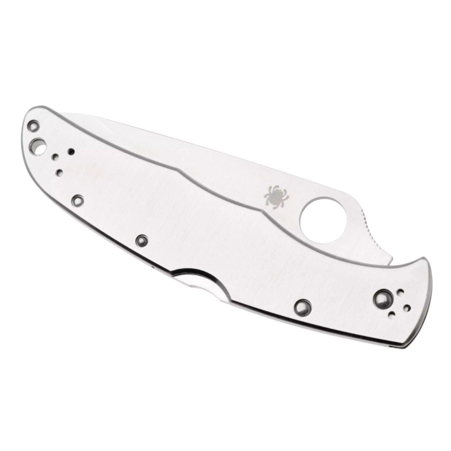 Spyderco Endura 4 C10PS knife with stainless steel handle and half-serrated blade