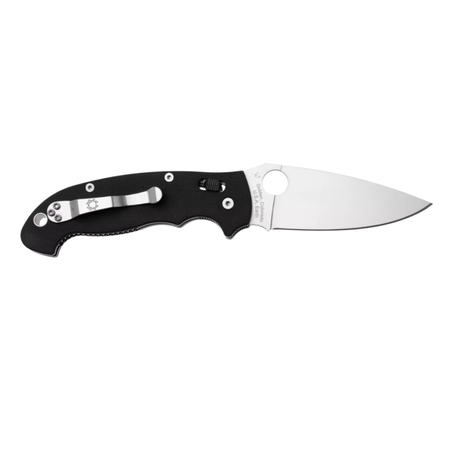 Spyderco Manix 2 XL C95GP2 with black G10 handle and 9cm CPM S30V plain edge blade