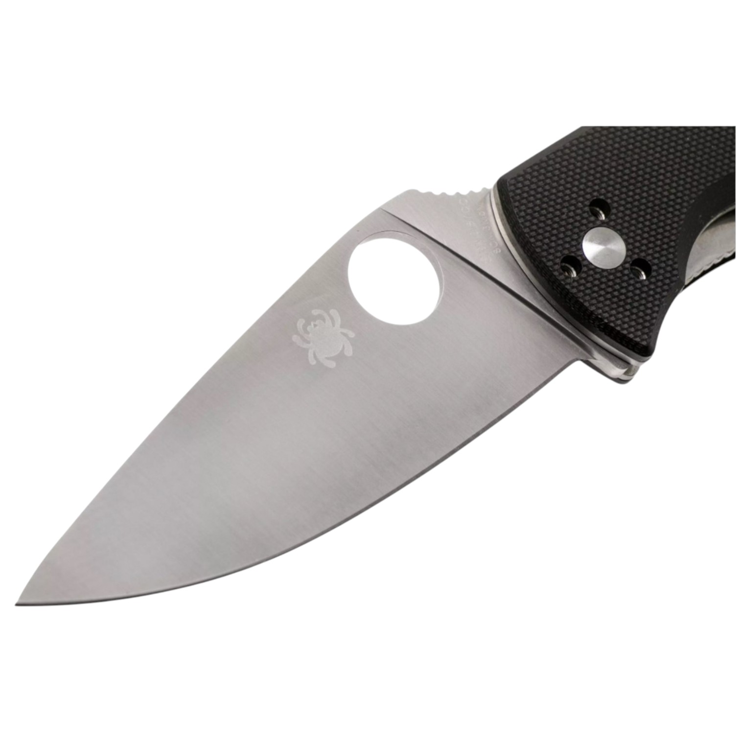 Canivete Spyderco Tenacious C122GP com lâmina lisa, cabo em G10 preto e clipe de múltiplas posições.