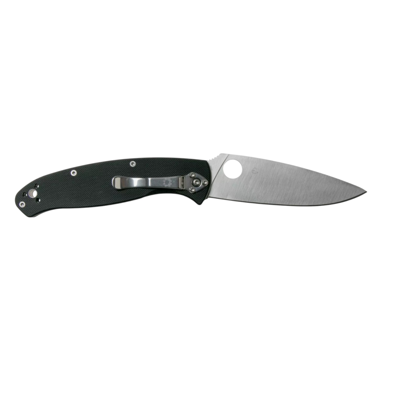 Couteau de poche Spyderco Resilience avec lame lisse de 10,8 cm en acier 8Cr13MoV et manche en G10 et acier inoxydable