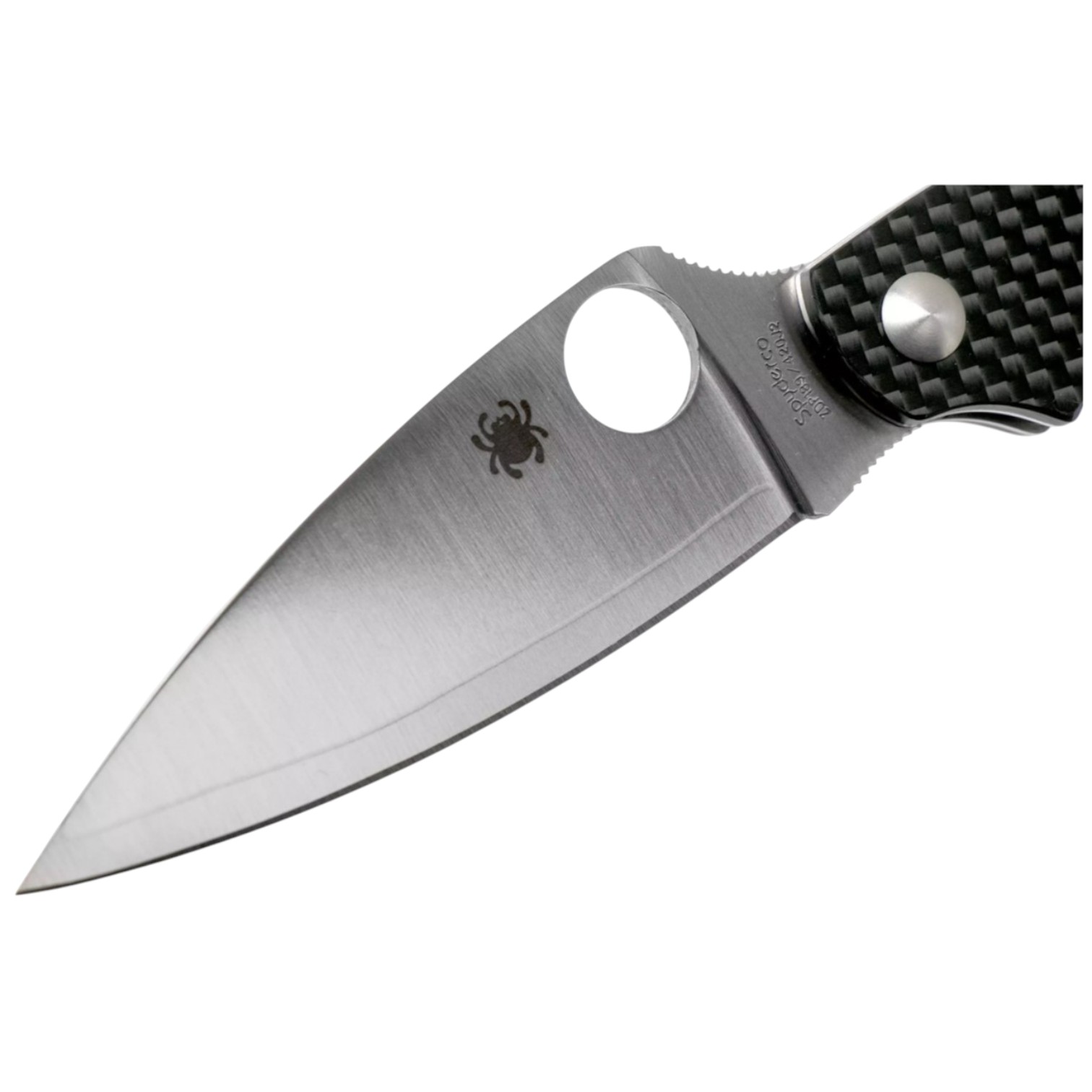 Coltello tascabile Spyderco Caly 3.5 ZDP-189 C144CFPE con manico in fibra di carbonio e lama da 8,6 cm con lockback