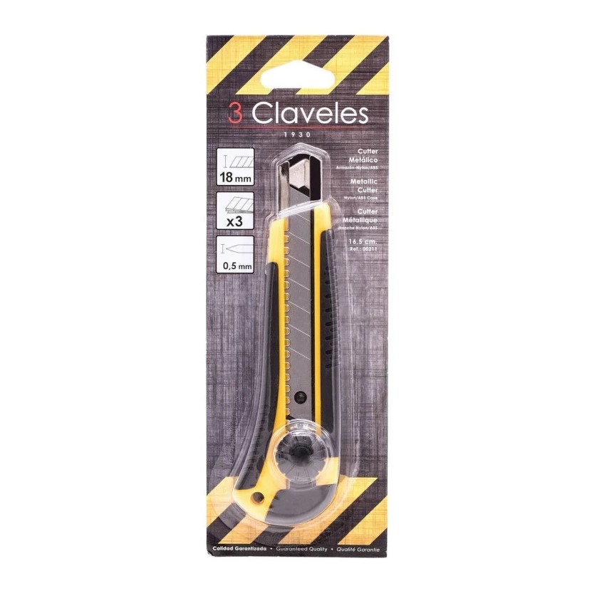 Fresa de 18 mm com metal-nylon e cabo ABS com trava de roda 3 Claveles