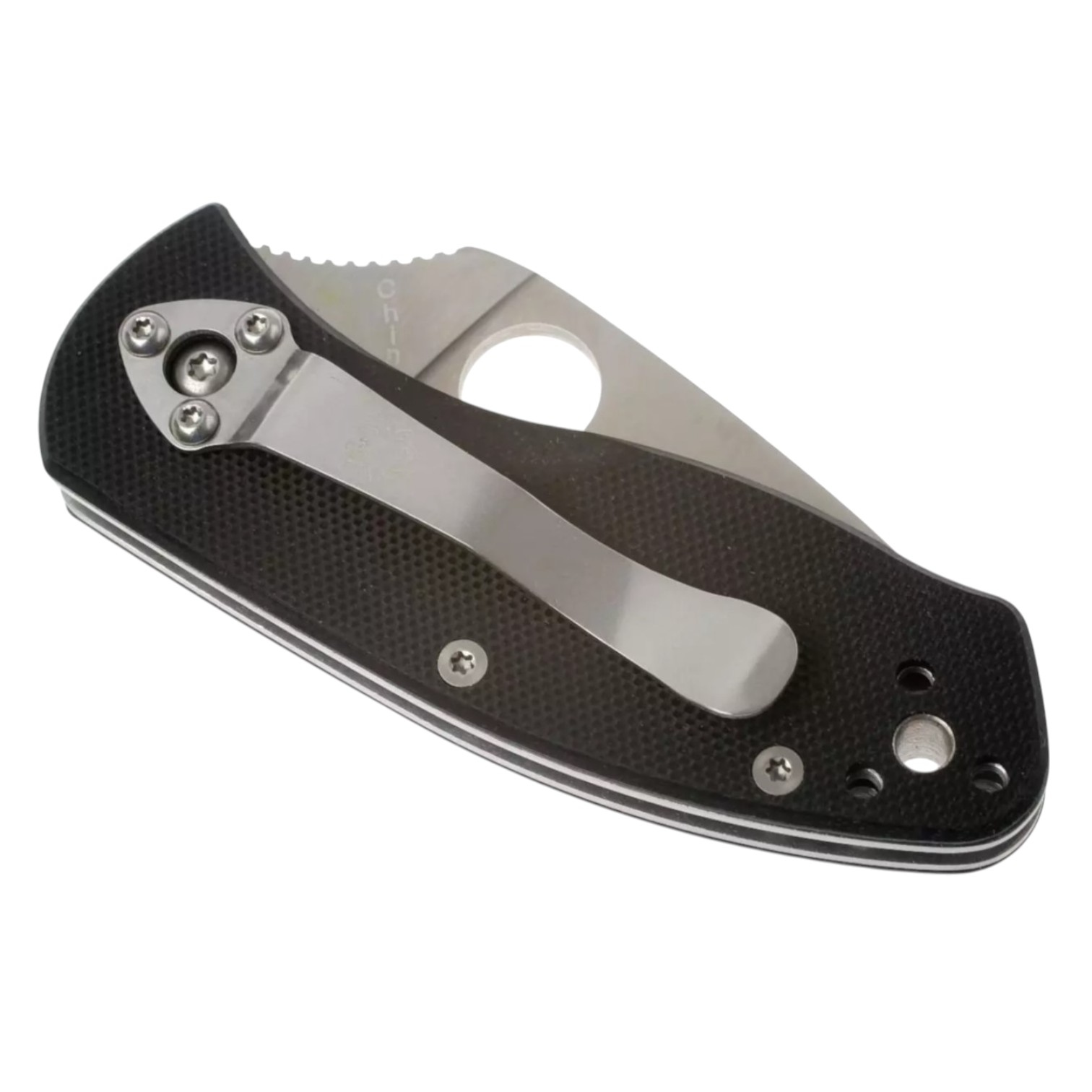 Couteau Spyderco Ambitious C148GP, lame plate, manche et clip en G10 noir